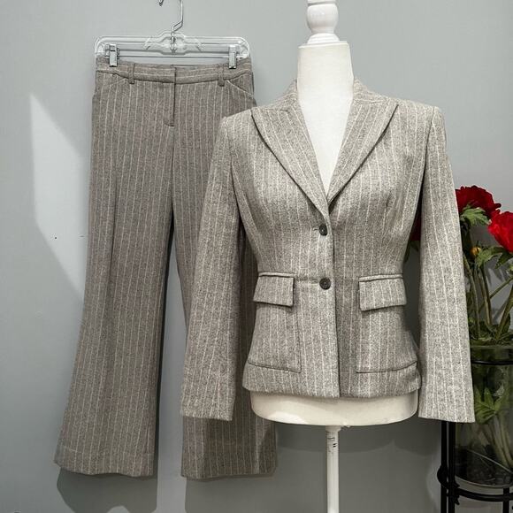NEW Body by Victoria Wool Pinstripe Tailored Structured Hourglass Blazer Jacket - Picture 2 of 16